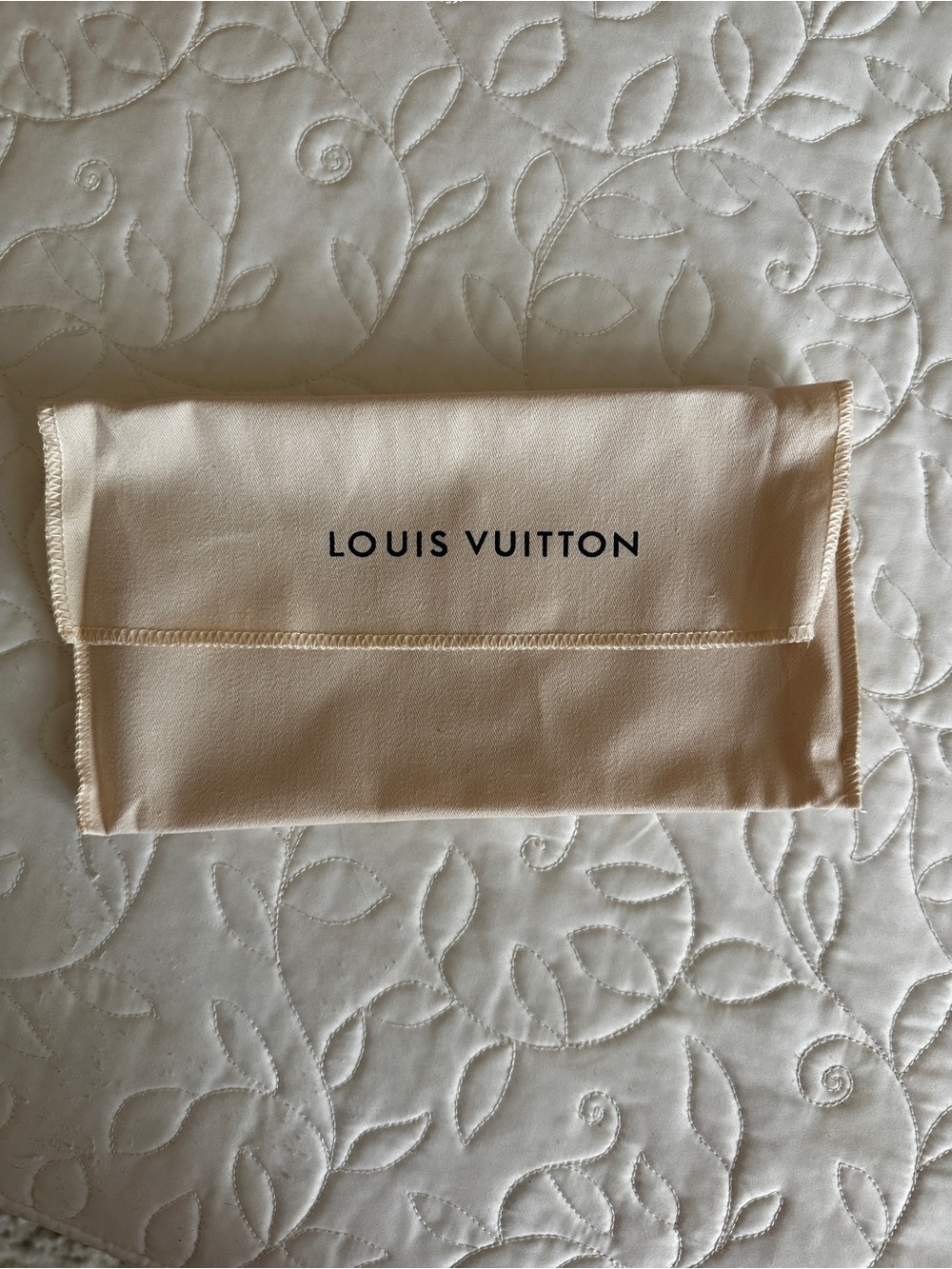 Louis Vuitton Cream Logo Dust Pouch